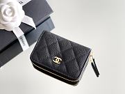 Colestore Chanel Wallet Zip Mini Caviar Black 7.5x11.2cm - 1
