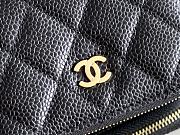Colestore Chanel Wallet Zip Mini Caviar Black 7.5x11.2cm - 3
