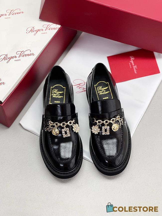 Colestore Roger Vivier Viv' Rangers Loafers in Patent Leather Black - 1