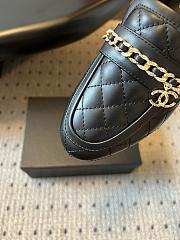 Colestore Chanel CC Logo Black Quilted Lambskin Leather Loafers Moccasin Ballerinas Shoes Black - 6