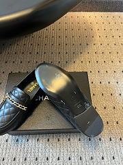 Colestore Chanel CC Logo Black Quilted Lambskin Leather Loafers Moccasin Ballerinas Shoes Black - 5