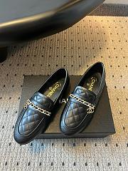 Colestore Chanel CC Logo Black Quilted Lambskin Leather Loafers Moccasin Ballerinas Shoes Black - 4