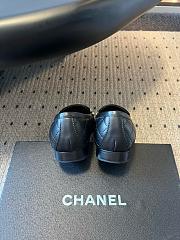 Colestore Chanel CC Logo Black Quilted Lambskin Leather Loafers Moccasin Ballerinas Shoes Black - 2