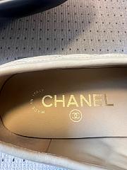 Colestore Chanel CC Logo Black Quilted Lambskin Leather Loafers Moccasin Ballerinas Shoes Beige - 5