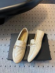 Colestore Chanel CC Logo Black Quilted Lambskin Leather Loafers Moccasin Ballerinas Shoes Beige - 4