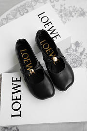 Colestore Loewe Pebble Soft Ballet Flats Black  - 1