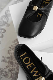 Colestore Loewe Pebble Soft Ballet Flats Black  - 3