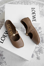 Colestore Loewe Pebble Soft Ballet Flats Brown - 5