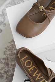 Colestore Loewe Pebble Soft Ballet Flats Brown - 2