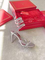 Colestore Rene Caovilla Spiral Crystal-Drop Silver Sandals / Heels - 2