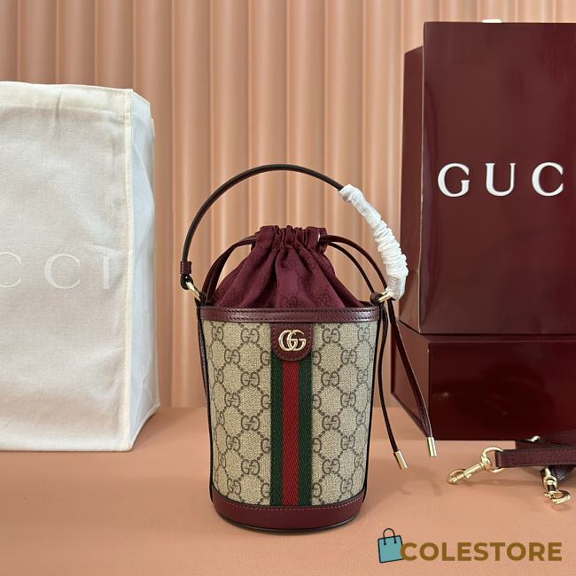 Colestore Gucci Ophidia Mini Bucket Bag Red 11.5x23x8cm - 1