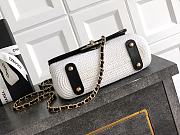 Colestore Chanel Flap Bag in White with Black Trim & Gold Hardware size 23cm - 5