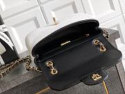 Colestore Chanel Flap Bag in White with Black Trim & Gold Hardware size 23cm - 6