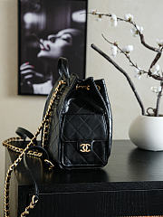 Colestore Chanel 25 Medium Backpack Lambskin & Gold Metal Black 23x23x14cm - 6