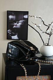 Colestore Chanel 25 Medium Backpack Lambskin & Gold Metal Black 23x23x14cm - 2