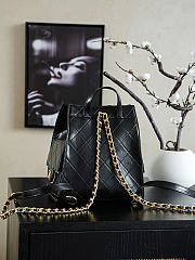 Colestore Chanel 25 Medium Backpack Lambskin & Gold Metal Black 23x23x14cm - 3