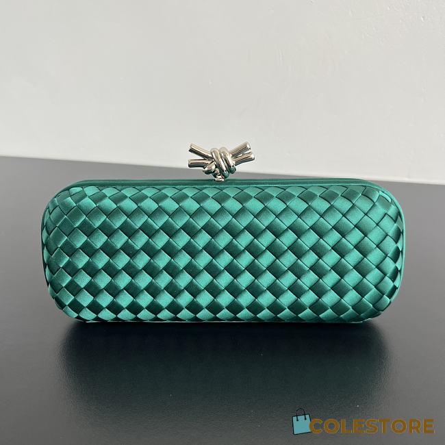Colestore Bottega Veneta Knot Box Clutch Bag in Green 25x10x5cm - 1