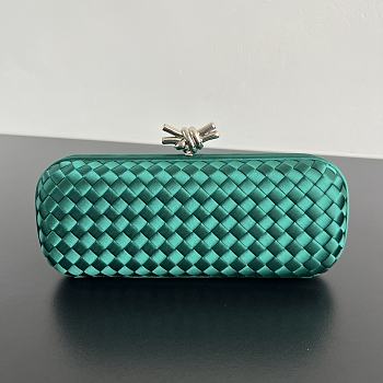 Colestore Bottega Veneta Knot Box Clutch Bag in Green 25x10x5cm