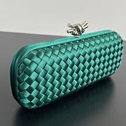 Colestore Bottega Veneta Knot Box Clutch Bag in Green 25x10x5cm - 5