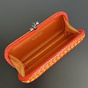 Colestore Bottega Veneta Orange Intrecciato Satin and Python Stretch Knot Clutch 25x10x5cm - 5