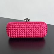 	 Colestore Bottega Veneta Pink Intrecciato Satin and Python Stretch Knot Clutch 25x10x5cm - 1