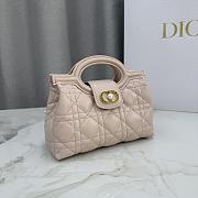 Colestore Dior Jolie Mini Bag with Top Handle Powder Pink Lambskin with Cannage Motif 18.5 x 13 x 8.5cm - 4
