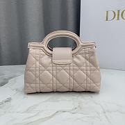 Colestore Dior Jolie Mini Bag with Top Handle Powder Pink Lambskin with Cannage Motif 18.5 x 13 x 8.5cm - 3