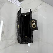 Colestore Dior Jolie Mini Bag with Top Handle Black Lambskin with Cannage Motif 18.5 x 13 x 8.5cm - 5