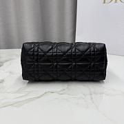 Colestore Dior Jolie Mini Bag with Top Handle Black Lambskin with Cannage Motif 18.5 x 13 x 8.5cm - 4
