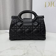 Colestore Dior Jolie Mini Bag with Top Handle Black Lambskin with Cannage Motif 18.5 x 13 x 8.5cm - 3