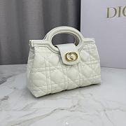 Colestore Dior Jolie Mini Bag with Top Handle Latte Cannage Lambskin with Cannage Motif 18.5 x 13 x 8.5cm - 5