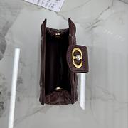 Colestore Dior Jolie Mini Bag with Top Handle Burgundy Lambskin with Cannage Motif 18.5 x 13 x 8.5cm - 6