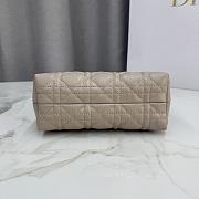 Colestore Dior Jolie Mini Bag with Top Handle Taupe Lambskin with Cannage Motif 18.5 x 13 x 8.5cm - 4