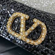 Colestore Valentino Garavani Locò Small Embroidered Shoulder Bag With Jewel Logo Black 20x11x5cm - 4