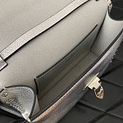 	 Colestore Valentino Garavani Small Rockstud Grainy Calfskin Crossbody Bag Silver 22.5x15x6cm - 4