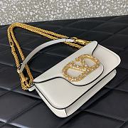 Colestore Valentino Garavani Locò Small Shoulder Bag In Calfskin With Jewel Logo Ivory 19x11x5cm - 6
