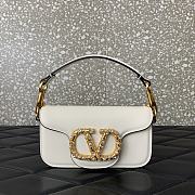 Colestore Valentino Garavani Locò Small Shoulder Bag In Calfskin With Jewel Logo Ivory 19x11x5cm - 5