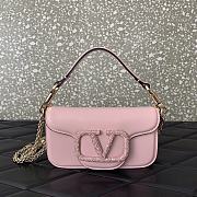 	 Colestore Valentino Garavani Locò Small Shoulder Bag In Calfskin With Jewel Logo Rose Cannelle 19x11x5cm - 1