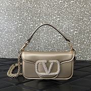	 Colestore Valentino Garavani Locò Small Shoulder Bag In Calfskin With Jewel Logo Gold 19x11x5cm - 1