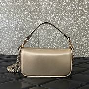 	 Colestore Valentino Garavani Locò Small Shoulder Bag In Calfskin With Jewel Logo Gold 19x11x5cm - 3