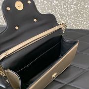 	 Colestore Valentino Garavani Locò Small Shoulder Bag In Calfskin With Jewel Logo Gold 19x11x5cm - 2