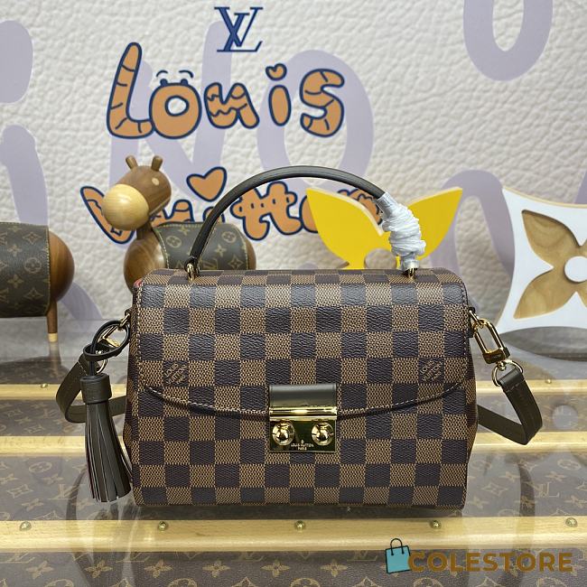 Colestore Louis Vuitton Croisette Damier Ebène Canvas 25x17x9.5cm - 1