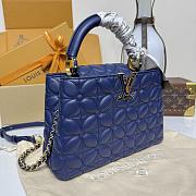 Colestore Louis Vuitton Capucines BB Sapphire Blue Lambskin Leather 27x9x17.3cm - 3