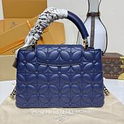 Colestore Louis Vuitton Capucines BB Sapphire Blue Lambskin Leather 27x9x17.3cm - 4