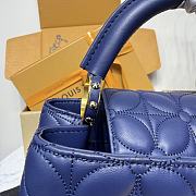 Colestore Louis Vuitton Capucines BB Sapphire Blue Lambskin Leather 27x9x17.3cm - 5