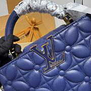 Colestore Louis Vuitton Capucines BB Sapphire Blue Lambskin Leather 27x9x17.3cm - 6