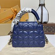 Colestore Louis Vuitton Capucines Mini Sapphire Blue Lambskin Leather 21x8x13.6cm - 4