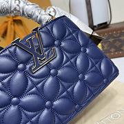Colestore Louis Vuitton Capucines Mini Sapphire Blue Lambskin Leather 21x8x13.6cm - 3
