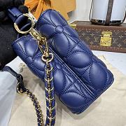 Colestore Louis Vuitton Capucines Mini Sapphire Blue Lambskin Leather 21x8x13.6cm - 2