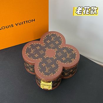 Colestore Louis Vuitton Blooming Box Monogram Coated Canvas Brown 24.3 x 24.3 x 10.3 cm